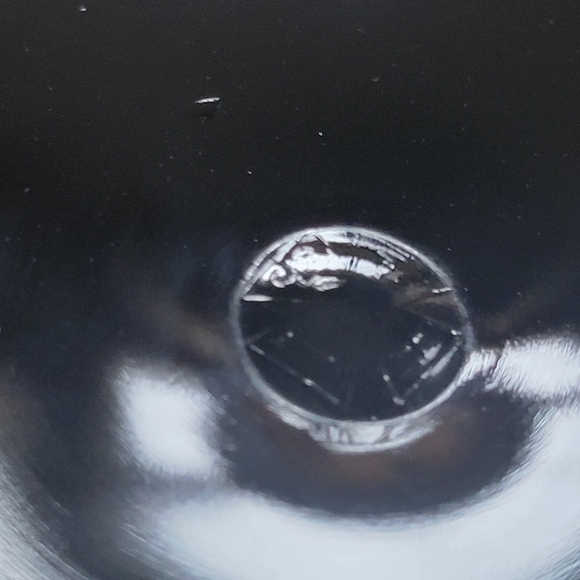 Vintage L.E. Smith Black Amethyst Glass Trophy Vase ~ Embossed Dancing Nymphs - Picture 14 of 16